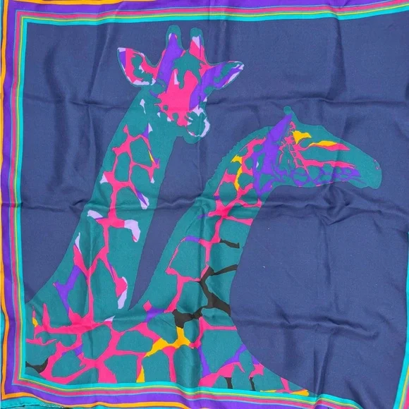 LV Colorful Giraffe Print Scarf - Picture 2 of 3